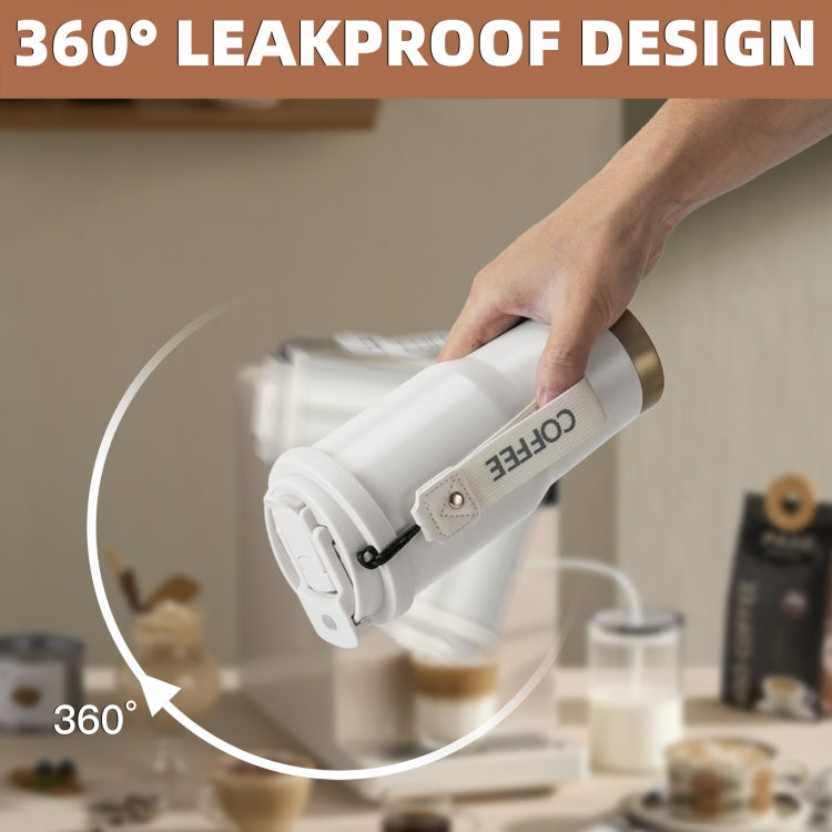 Stainless Steel Car Coffee Mug Double-Wall Vacuum Keep Cold Insulated Cup With Lanyard, Capacity: 600ml