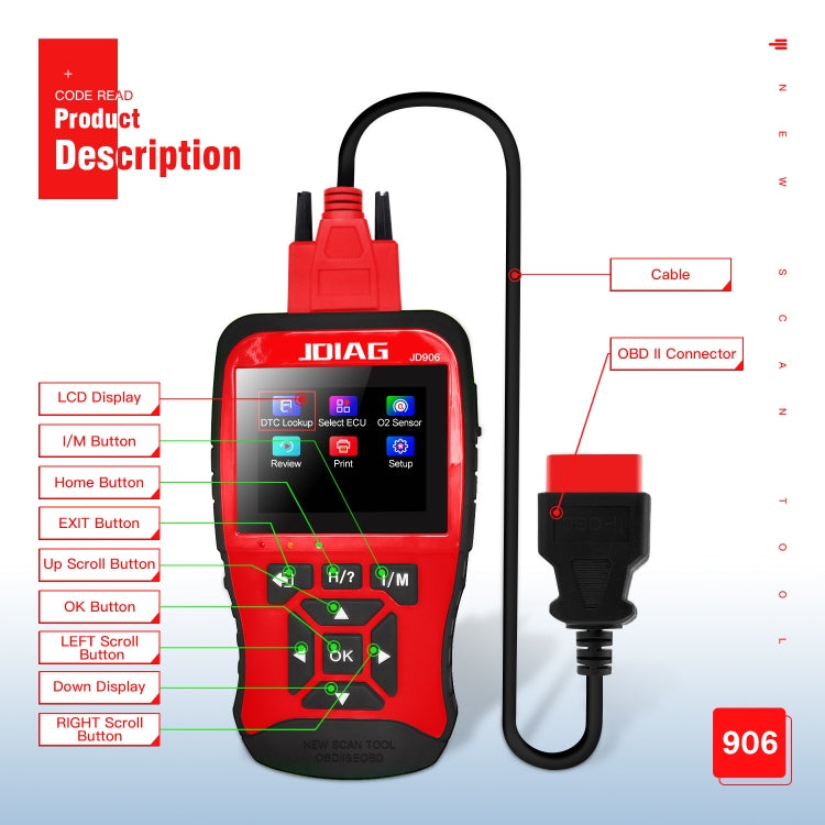OBD Car Engine Fault Detector ELM327 Car Code Reader Card - JD906