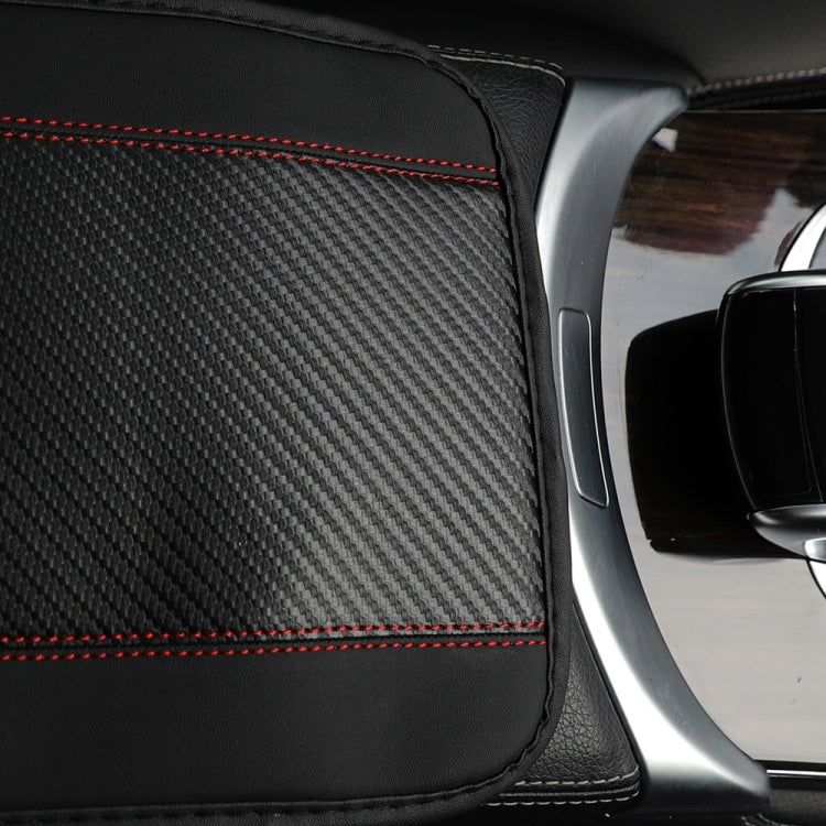 32x19cm PU Carbon Fiber Leather Central Armrest Box Cover Anti-slip Pad