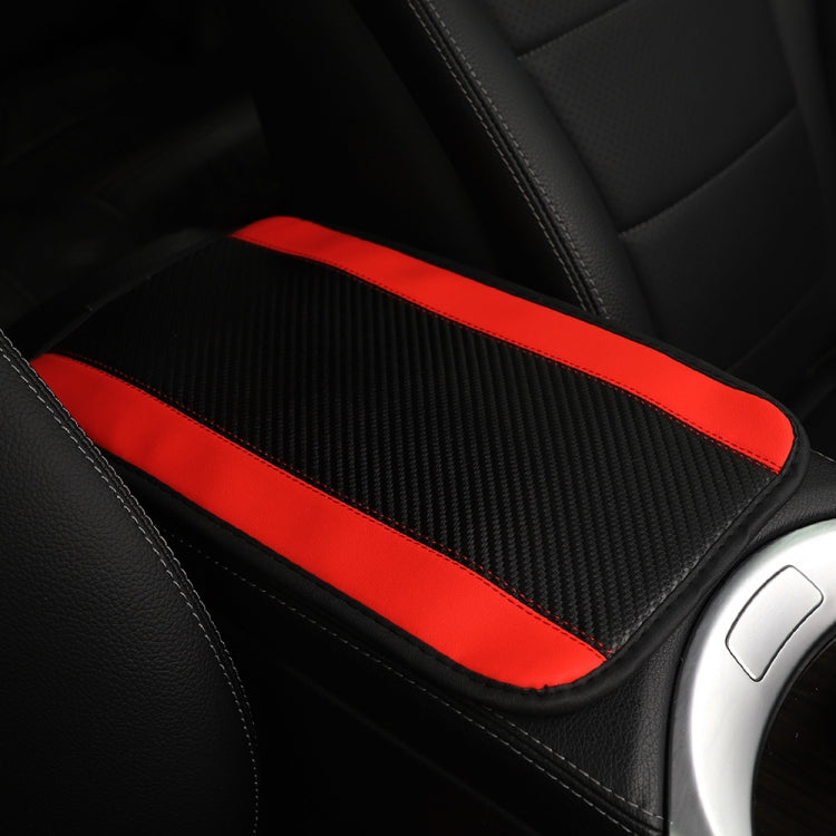 32x19cm PU Carbon Fiber Leather Central Armrest Box Cover Anti-slip Pad