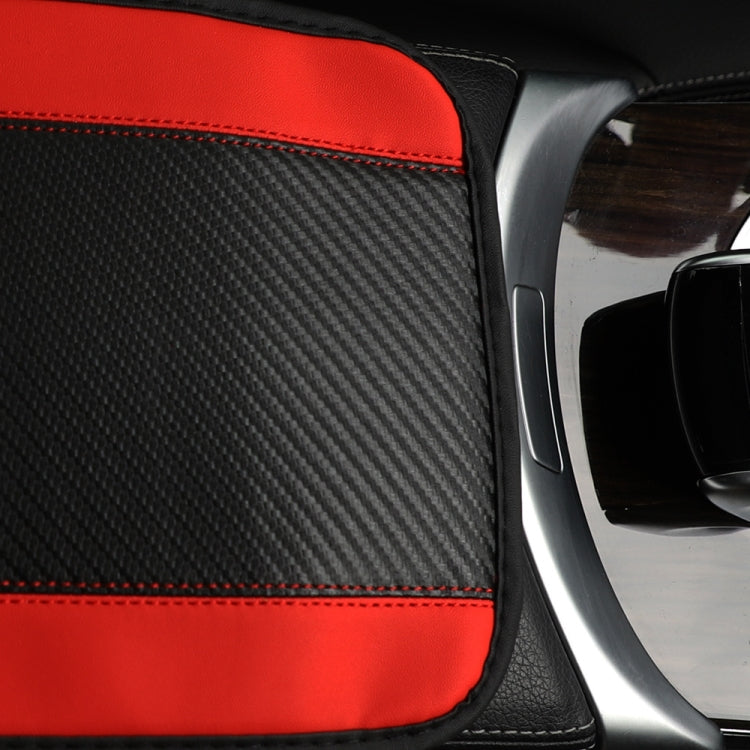 32x19cm PU Carbon Fiber Leather Central Armrest Box Cover Anti-slip Pad
