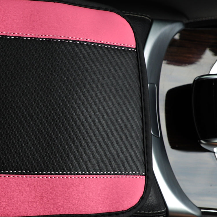 32x19cm PU Carbon Fiber Leather Central Armrest Box Cover Anti-slip Pad