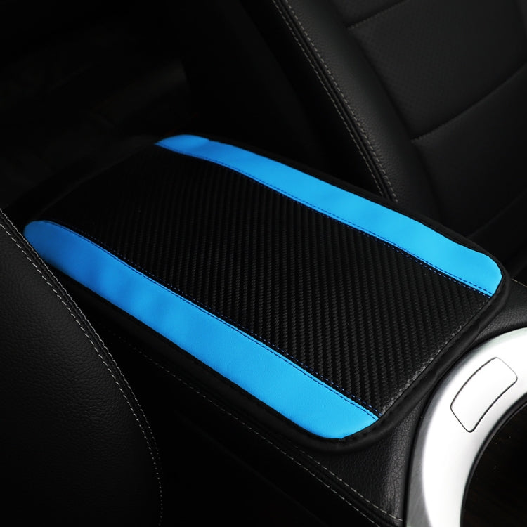 32x19cm PU Carbon Fiber Leather Central Armrest Box Cover Anti-slip Pad