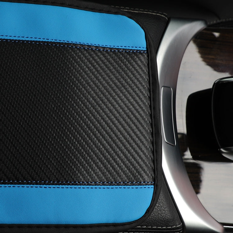 32x19cm PU Carbon Fiber Leather Central Armrest Box Cover Anti-slip Pad