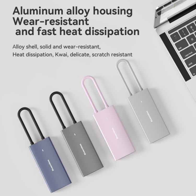 Blueendless 4K60Hz + Gigabit LAN + Data Type-C Docking Station, Spec: 9-in-1 Reading Card Pink
