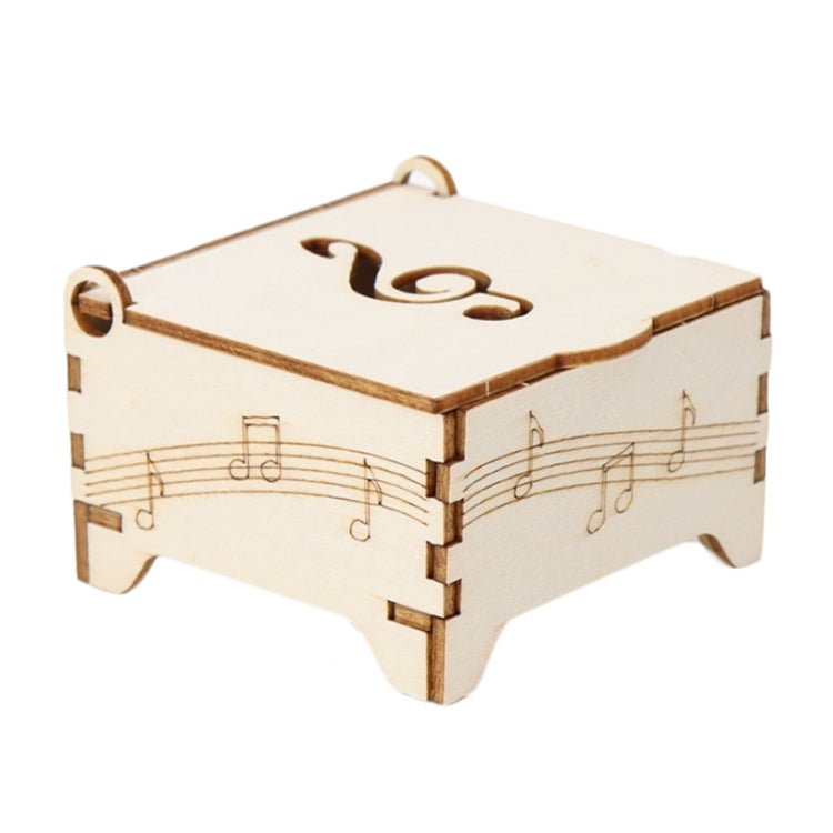 Wooden Hand-cranked Music Box DIY Children Invention Eight-tone Box Technology Teaching Aids