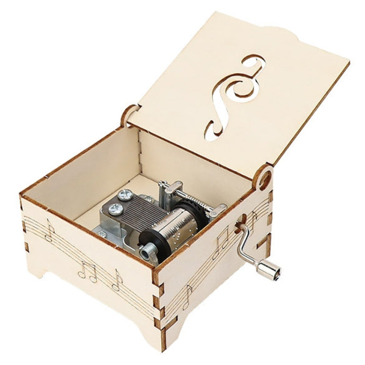 Wooden Hand-cranked Music Box DIY Children Invention Eight-tone Box Technology Teaching Aids
