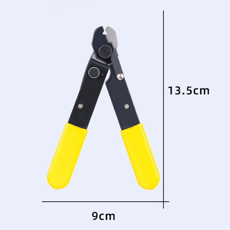 Fiber Optic Single Jaw Miller Pliers Cable Coating Stripper - Yellow