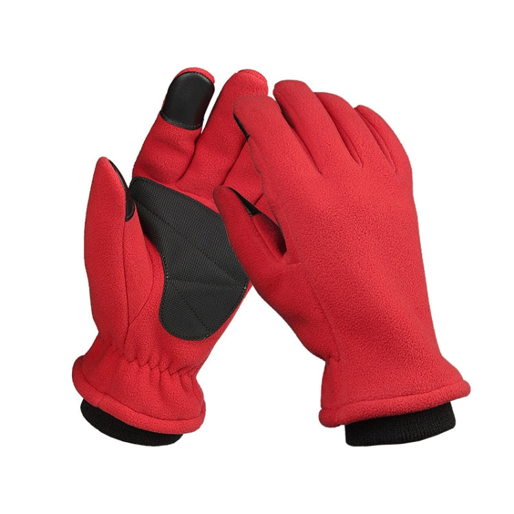 1pair Rocker Fleece Winter Warm Anti-Slip Gloves Outdoor Riding Sports Gloves, Size: M