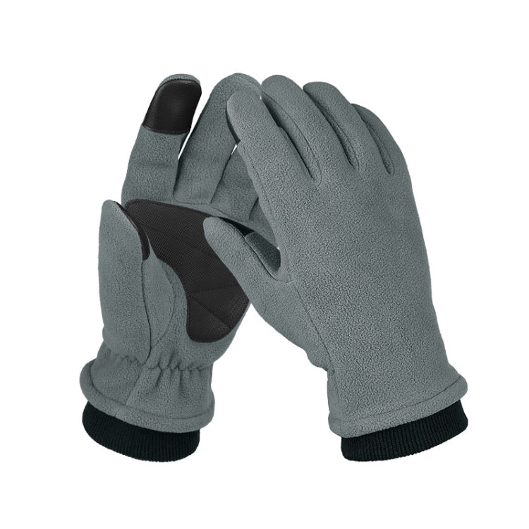 1pair Rocker Fleece Winter Warm Anti-Slip Gloves Outdoor Riding Sports Gloves, Size: M