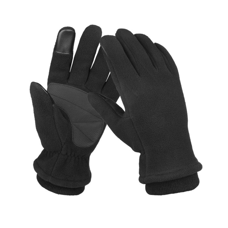 1pair Rocker Fleece Winter Warm Anti-Slip Gloves Outdoor Riding Sports Gloves, Size: L