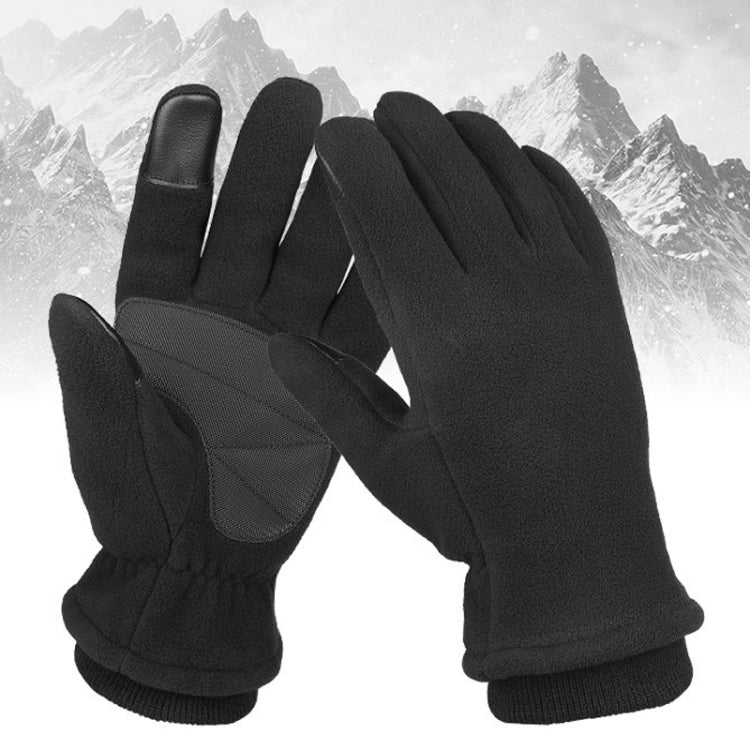1pair Rocker Fleece Winter Warm Anti-Slip Gloves Outdoor Riding Sports Gloves, Size: XS