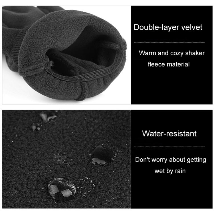 1pair Rocker Fleece Winter Warm Anti-Slip Gloves Outdoor Riding Sports Gloves, Size: M