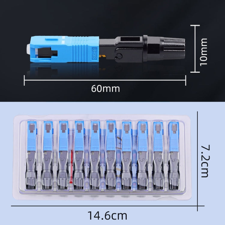60mm 10pcs SC-UPC Telecom Grade FTTH Connector Pre-Embedded Cold Splice Coupler