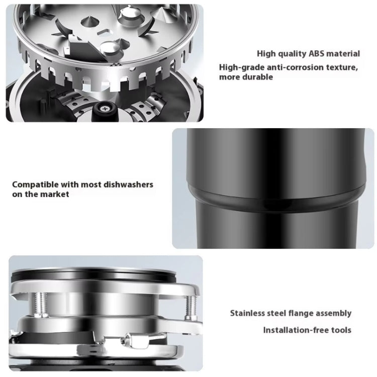550W EU Plug Food Garbage Disposer 7 Levels Grinding Connectable For Dishwasher