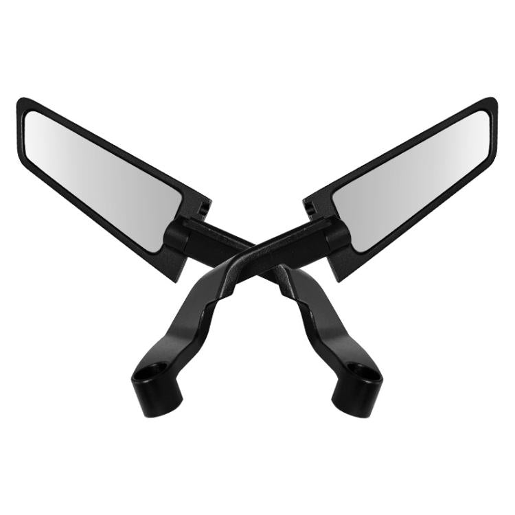 1pair Motorcycle Modification Accessories Invisible Wing Mirror Motorcycle Universal Adjustable Rearview Mirror - Black
