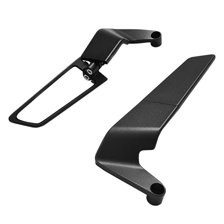 1pair Motorcycle Modification Accessories Invisible Wing Mirror Motorcycle Universal Adjustable Rearview Mirror - Black