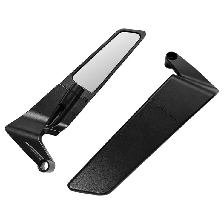 1pair Motorcycle Modification Accessories Invisible Wing Mirror Motorcycle Universal Adjustable Rearview Mirror - Black