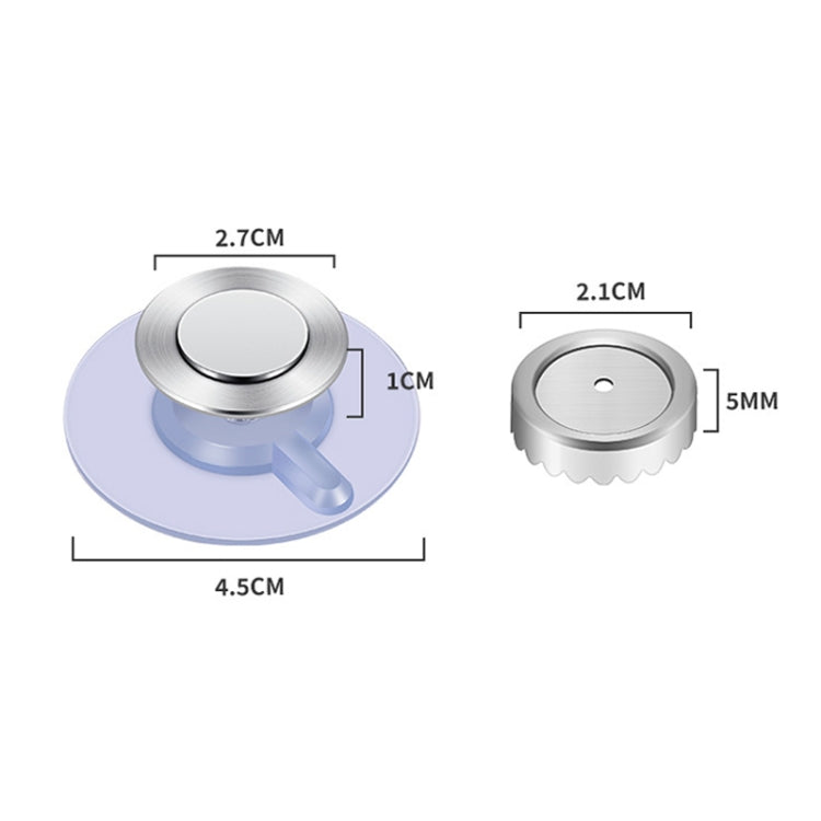 Stainless Steel Magnetic Soap Holder Bathroom Wall Mounted Drainage Nail Free Soap Rack, Model: Cone