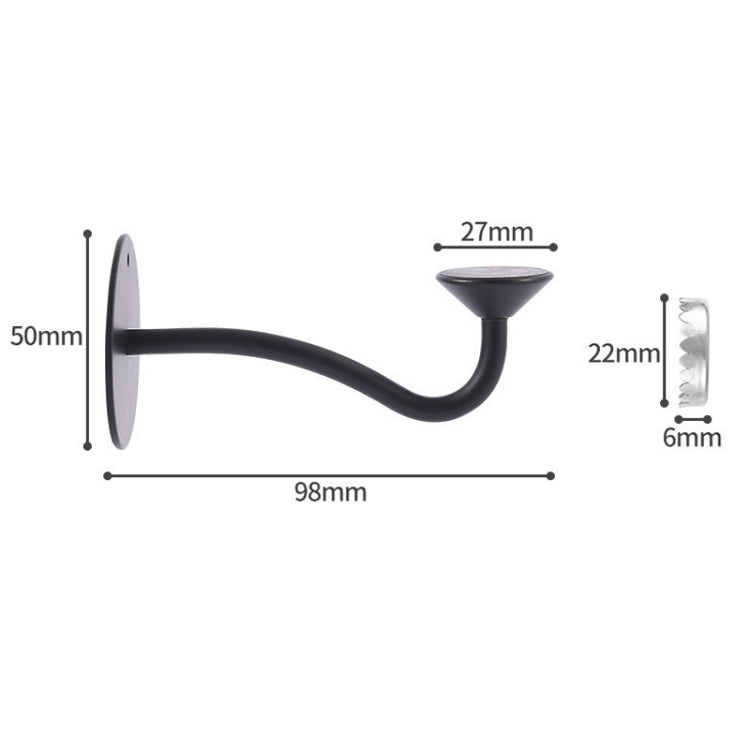 Bathroom Magnetic Soap Holder Non Punch Wall Mounted Stainless Steel Soap Holder - Black