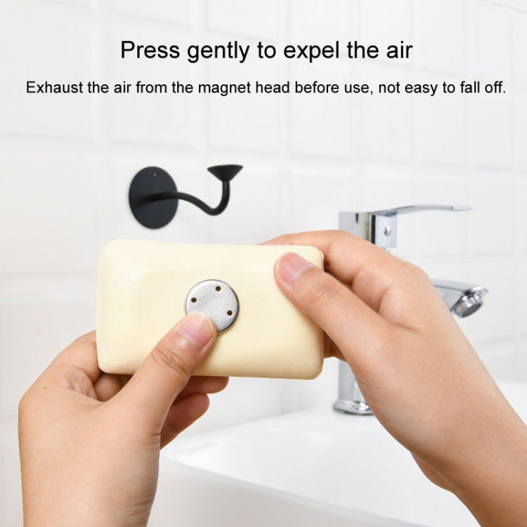 Bathroom Magnetic Soap Holder Non Punch Wall Mounted Stainless Steel Soap Holder - Black