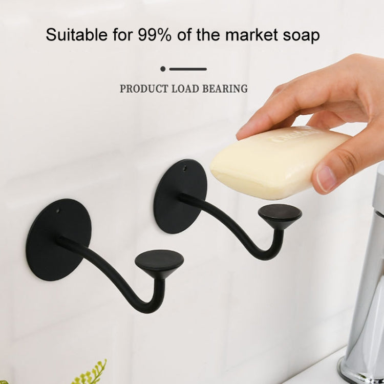 Bathroom Magnetic Soap Holder Non Punch Wall Mounted Stainless Steel Soap Holder - Black