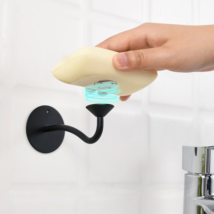 Bathroom Magnetic Soap Holder Non Punch Wall Mounted Stainless Steel Soap Holder - Black