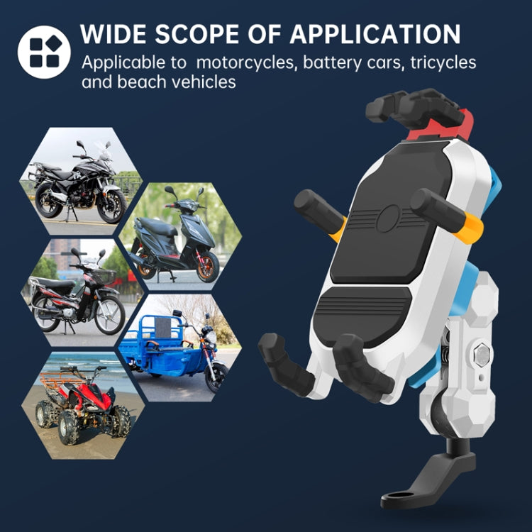 Colorful Motorcycle Shock-absorbing Navigation Mobile Phone Holder - Mirror Mount