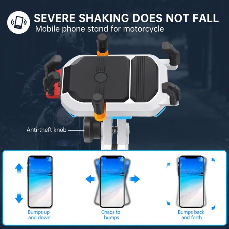 Colorful Motorcycle Shock-absorbing Navigation Mobile Phone Holder - Mirror Mount
