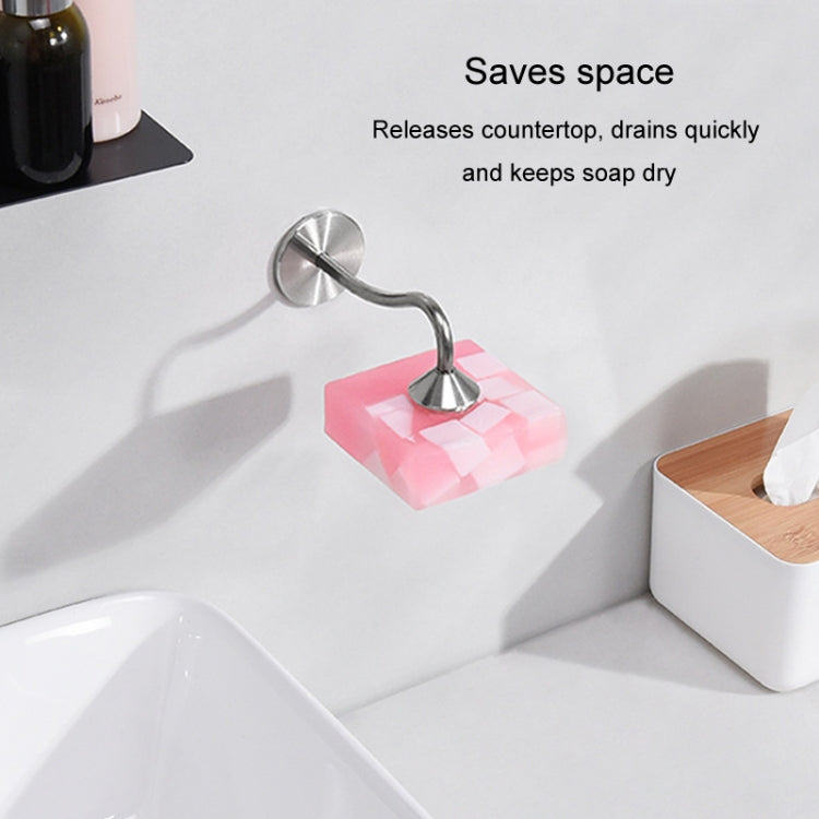 Bathroom Stainless Steel Magnetic Soap Holder Wall Mounted No Hole Soap Hanger - Nail-free Glue