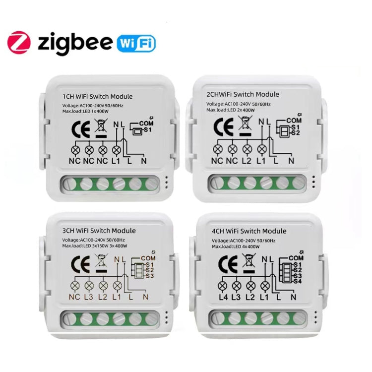 4CH WiFi Smart Switch Module For Alexa / Google Home / Tuya Smart Life APP