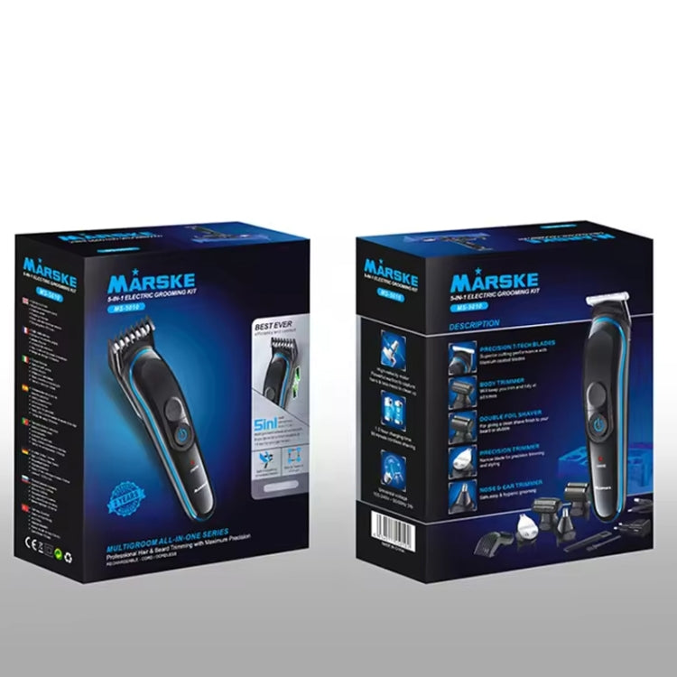 MARSKE MS-5010 Electric Hair Clipper 5 In 1 Multi-function Shaver Rechargeable Styler - USB Without Plug