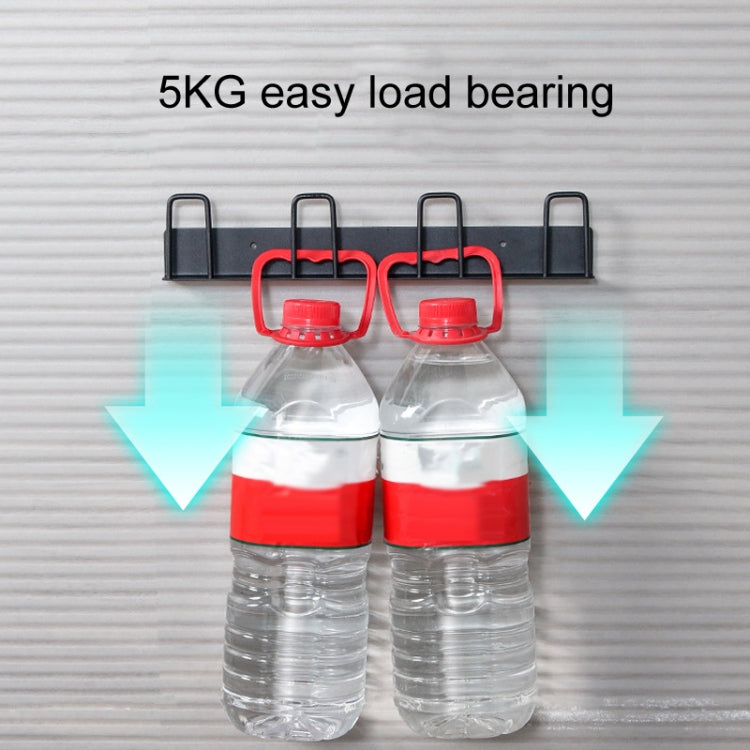 Household Glass Cup Holder Inverted Cup Hanger Bar Free Hole Wall Mounted Drainage Mug Shelf, Color: 3 Position  - White