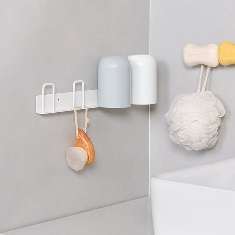 Household Glass Cup Holder Inverted Cup Hanger Bar Free Hole Wall Mounted Drainage Mug Shelf, Color: 3 Position  - Black