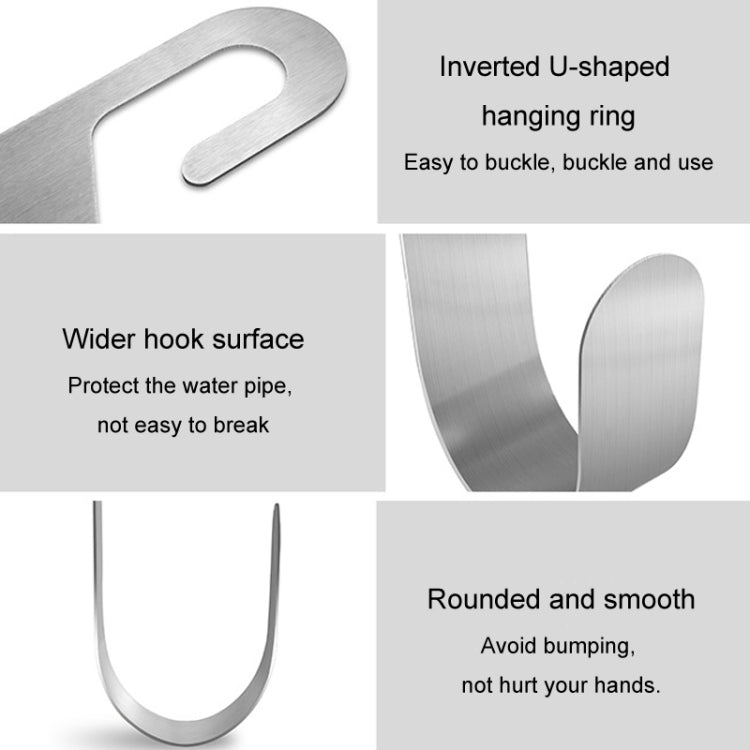 Home Outdoor Water Hose Hook Stainless Steel Patio Hose Storage Holder Car Wash Faucet Hook - Original color