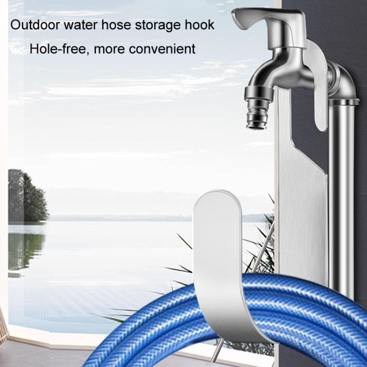 Home Outdoor Water Hose Hook Stainless Steel Patio Hose Storage Holder Car Wash Faucet Hook - Original color