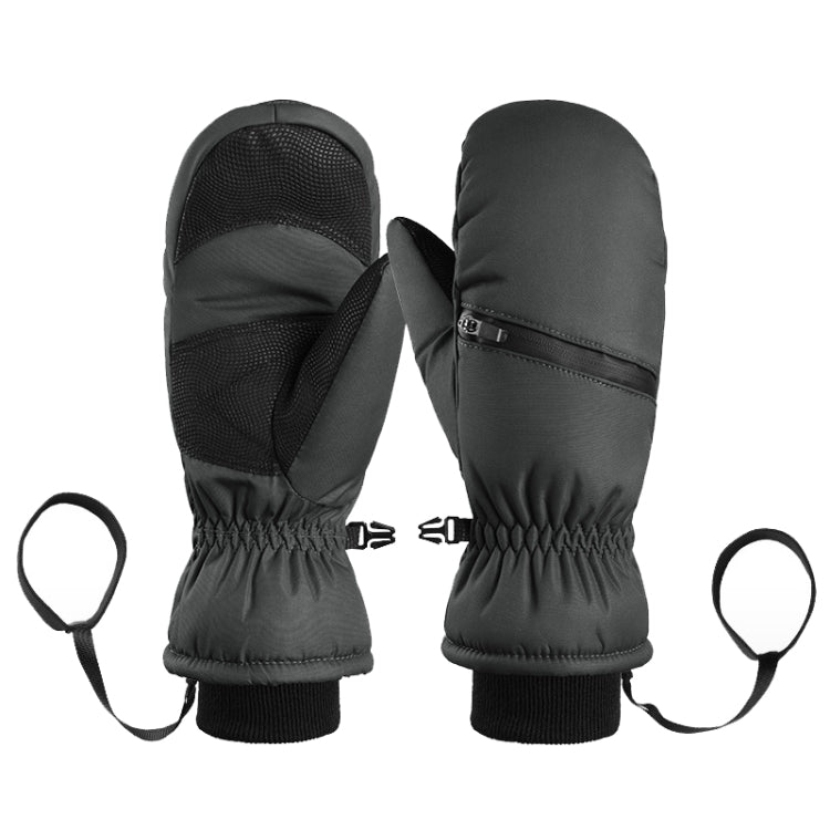 Winter Padded Ski Gloves Outdoor Windproof Warm Sports Gloves, Size: M