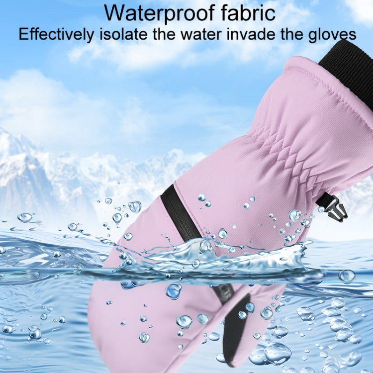 Winter Padded Ski Gloves Outdoor Windproof Warm Sports Gloves, Size: M