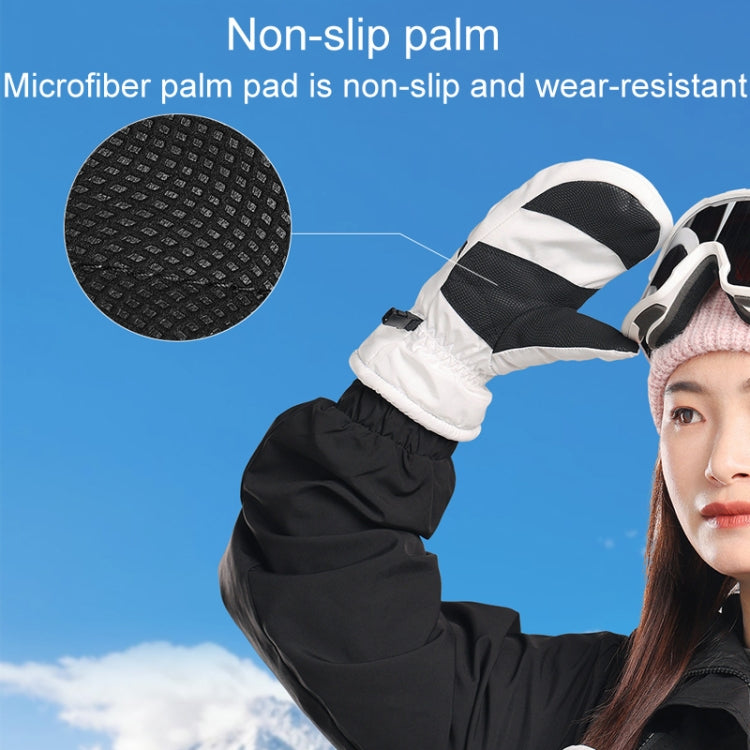 Winter Padded Ski Gloves Outdoor Windproof Warm Sports Gloves, Size: L