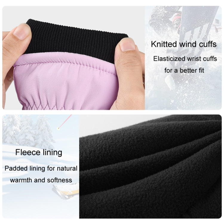 Winter Padded Ski Gloves Outdoor Windproof Warm Sports Gloves, Size: S