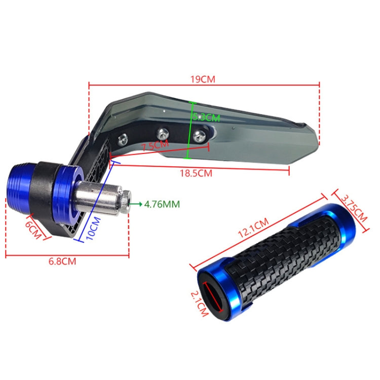 4 In 1 Motorcycle Modification Accessories Horn Windshield Windproof Protective Cover+Handlebar Plastic Throttle Grip Accessories