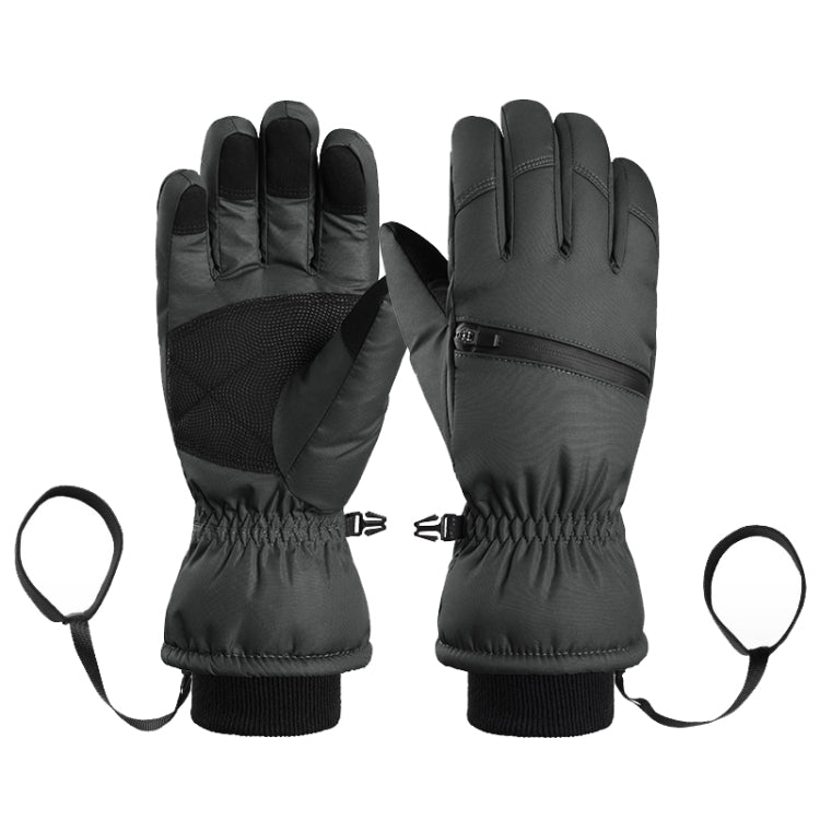 Winter Padded Ski Finger Gloves Outdoor Windproof Warm Sports Gloves, Size: XS