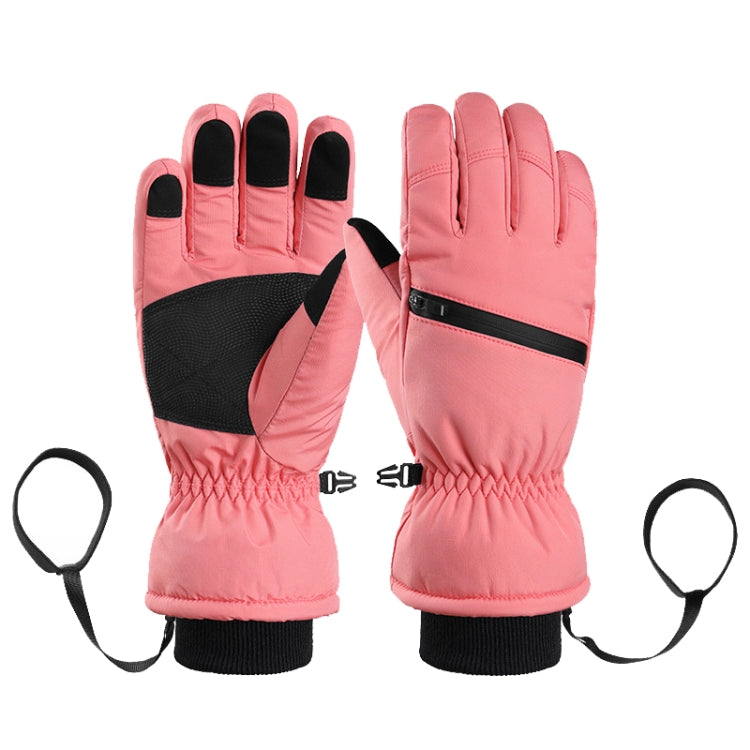 Winter Padded Ski Finger Gloves Outdoor Windproof Warm Sports Gloves, Size: S