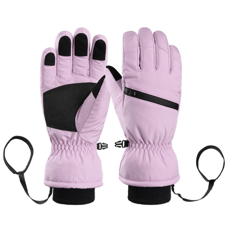 Winter Padded Ski Finger Gloves Outdoor Windproof Warm Sports Gloves, Size: M