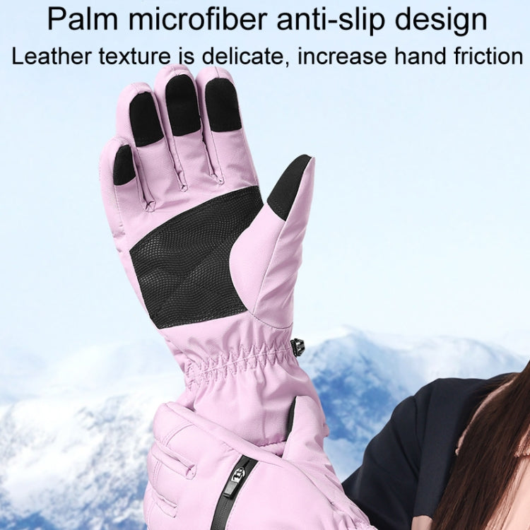 Winter Padded Ski Finger Gloves Outdoor Windproof Warm Sports Gloves, Size: S