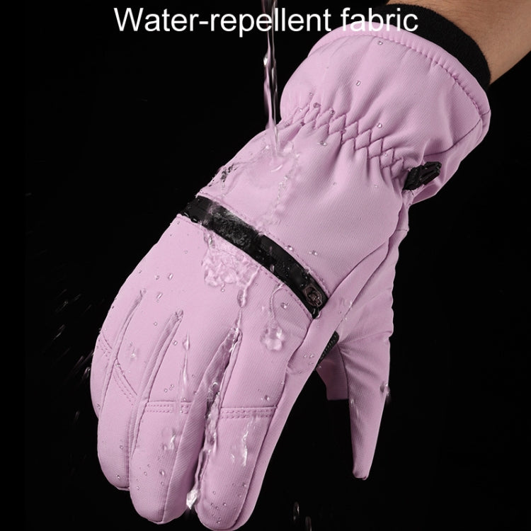Winter Padded Ski Finger Gloves Outdoor Windproof Warm Sports Gloves, Size: S