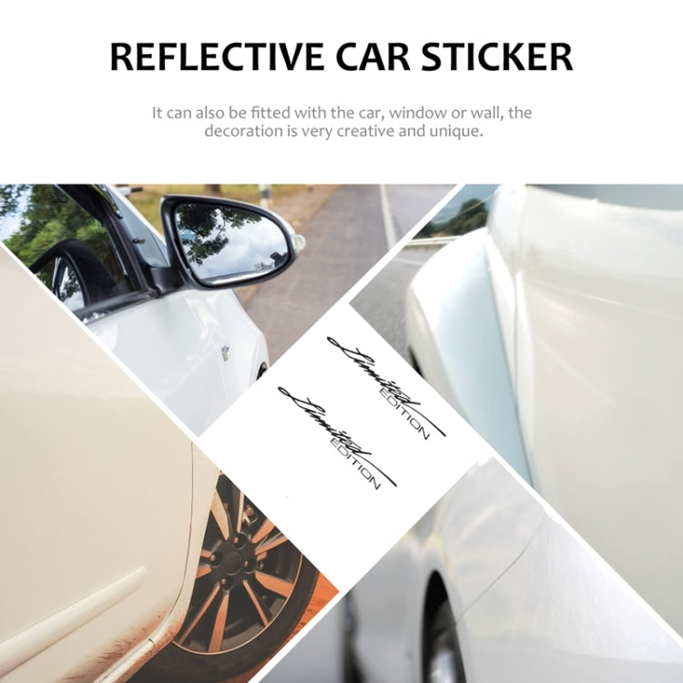 2pcs English Limited Edition Car Decorative Stickers - Black