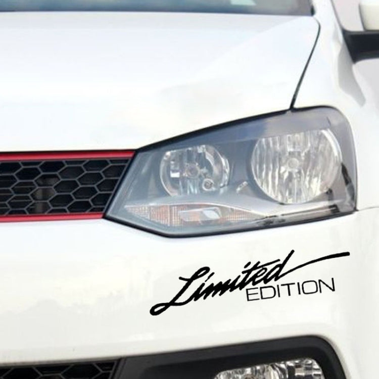 2pcs English Limited Edition Car Decorative Stickers - Black
