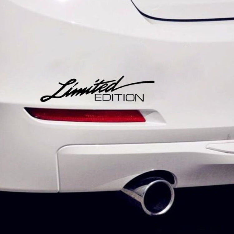 2pcs English Limited Edition Car Decorative Stickers - Black