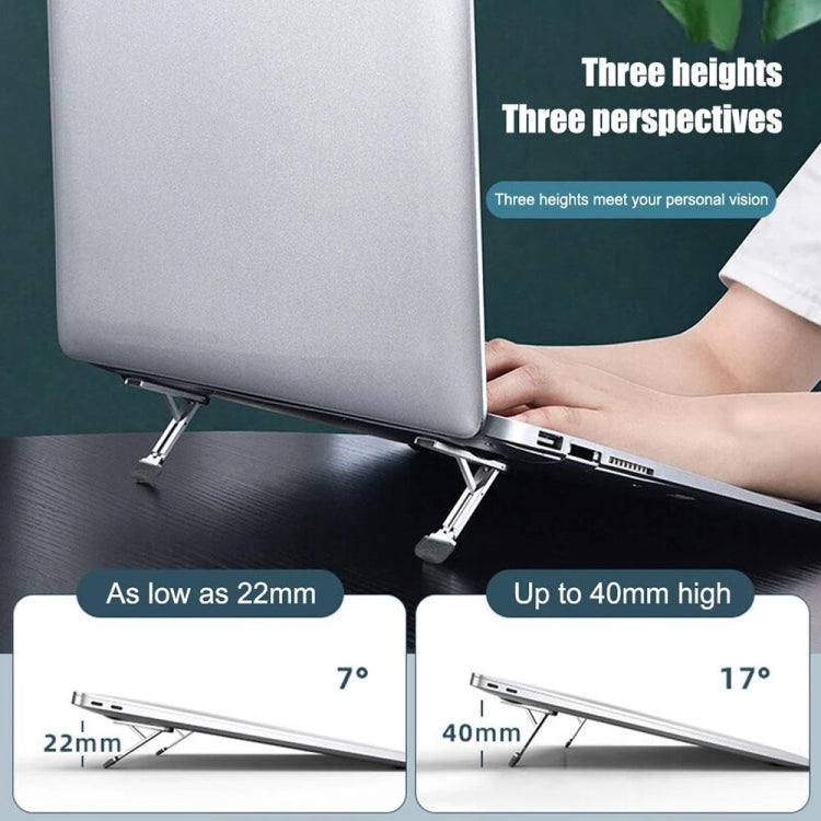 2pcs Invisible Cooling Stand Heightening Pad For Laptop & Smartphones & Tablet - Light Gray